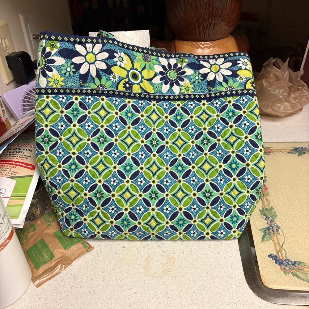 Vera Bradley Blue and Green Floral purse